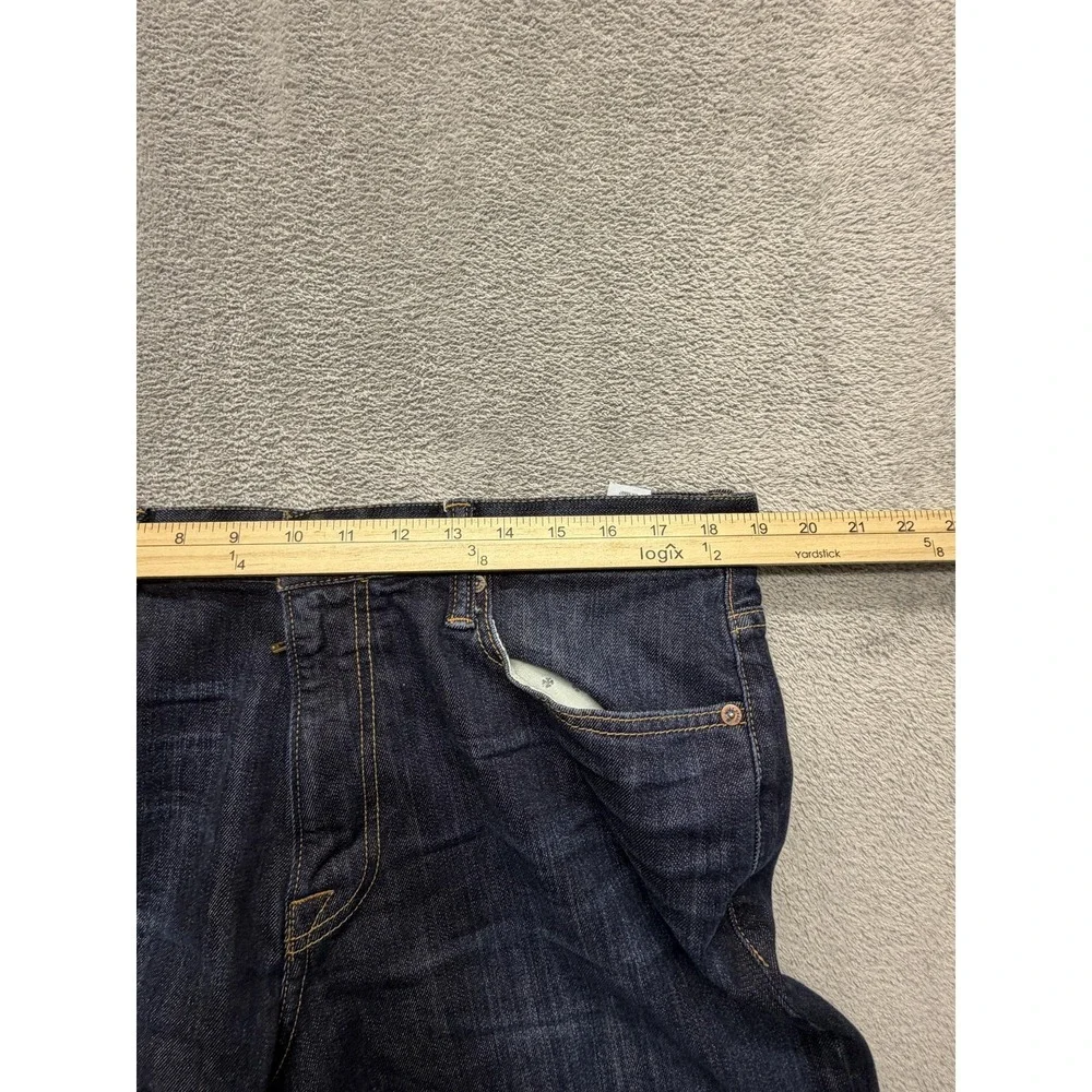 Lucky Brand 410 Jeans Mens Measured 38x32 Dark‎ Wash Blue Athletic Slim
